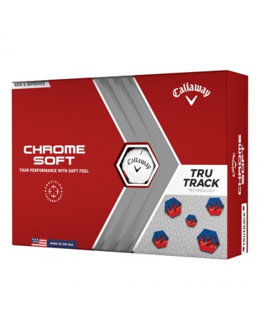 Callaway Piłki Golfowe Chrome Soft Red/Blue Tru Track 12B, 12 sztuk