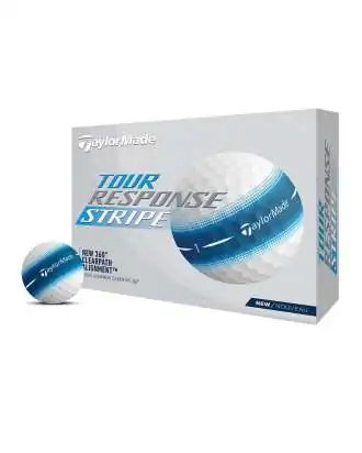 Taylormade Piłki Golfowe Tour Response Stripe Niebieskie, 12 sztuk