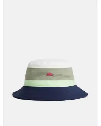 J.Lindeberg Denver Stripe Bucket Hat Oil Green