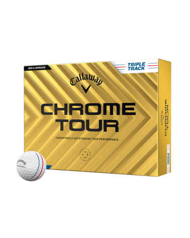 Callaway Piłki Chrome Tour Triple Track Białe