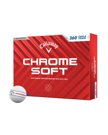 Callaway Piłki Chrome Soft 360 Triple Track Białe