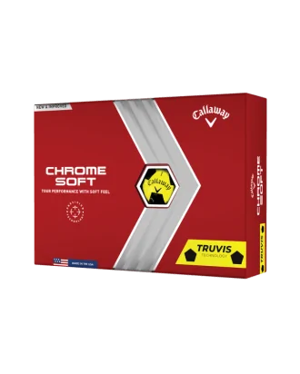 CALLAWAY CHROME SOFT YELLOW 22 TRUVIS BLACK 12 BALLS