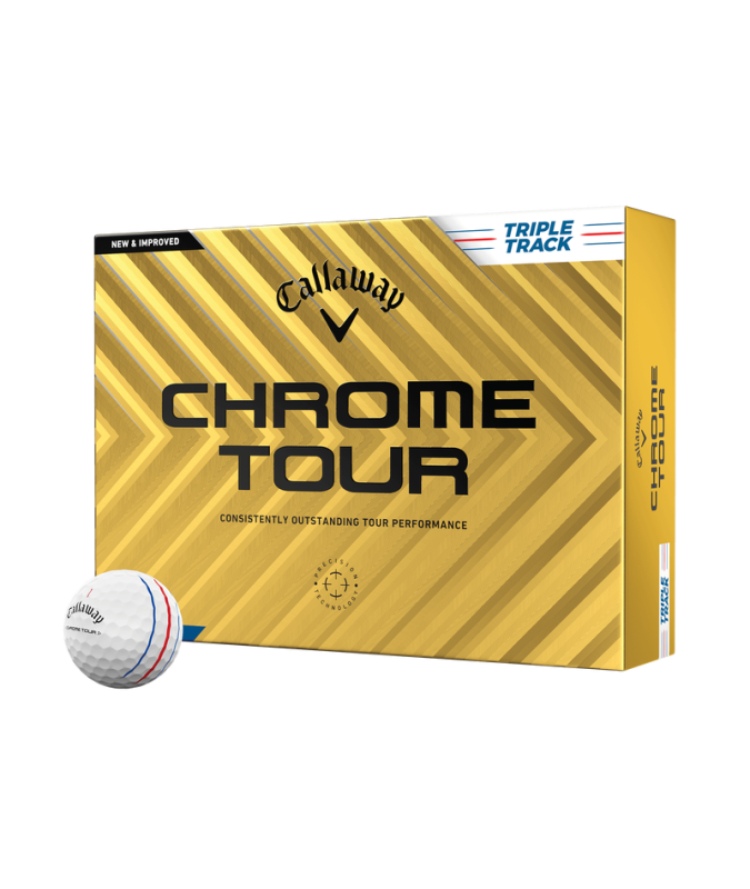 Callaway Piłki Chrome Tour Triple Track Białe