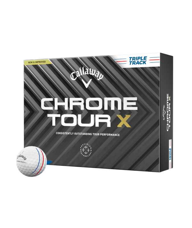 Callaway Piłki Chrome Tour X Triple Track Białe