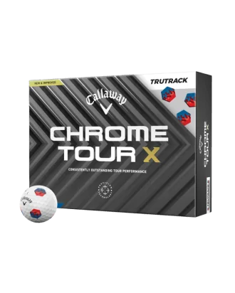 Callaway Piłki Chrome Tour X Blue/Red Truvis Track