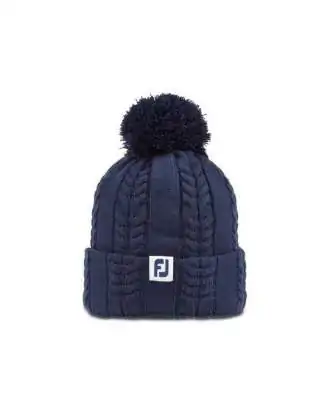 Footjoy Czapka Zimowa Cable Knit Booble Granatowa