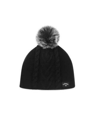 Callaway Czapka Zimowa Damska Pom Pom Beanie Czarna