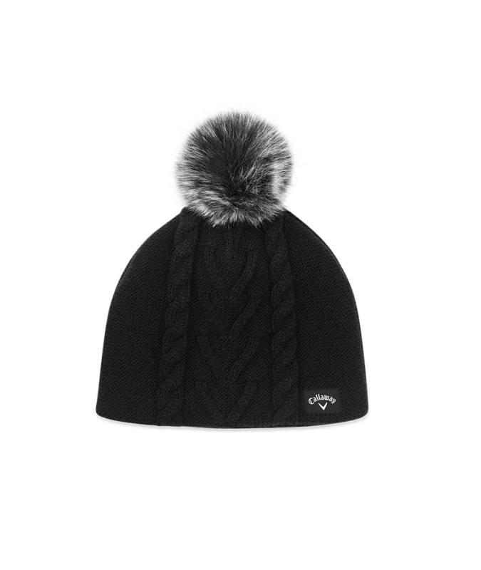 Callaway Czapka Zimowa Damska Pom Pom Beanie Czarna