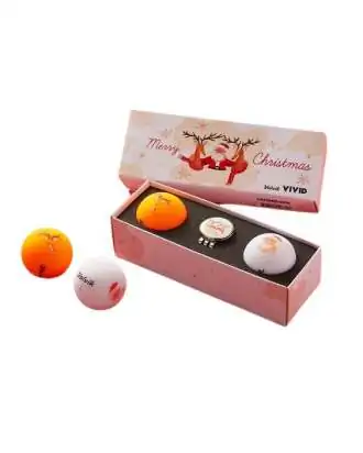 Volvik Piłki Golfowe + Ball Marker Christmas Pack