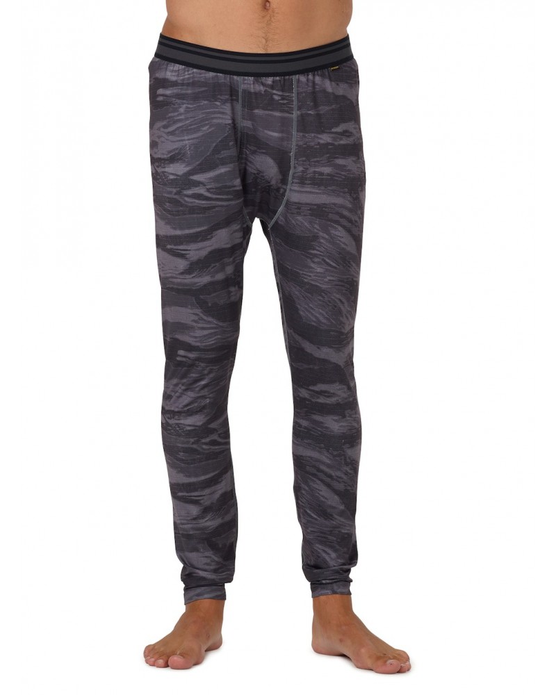 Burton Męskie Spodnie Termiczne Lightweight Szary Tygrys