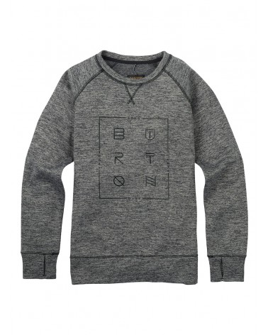 BURTON WOMENS QUARTZ CREW TRUE BLACK HEATHER