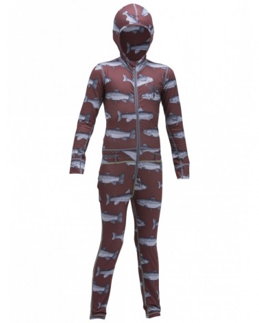 Airblaster Youth Ninja Suit-Burgundy Fish /S