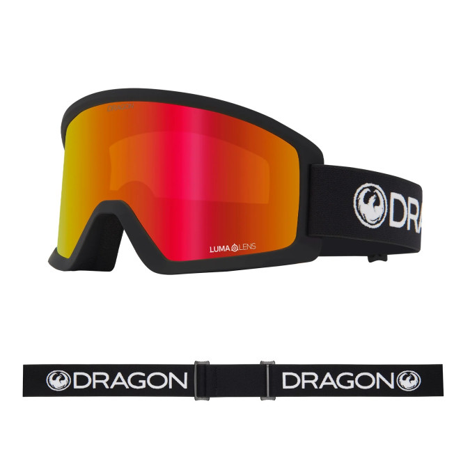 Dragon Gogle DX3 L Otg Czarne, Szybka Red Ion