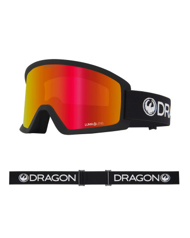 Dragon Gogle DX3 L Otg Czarne, Szybka Red Ion