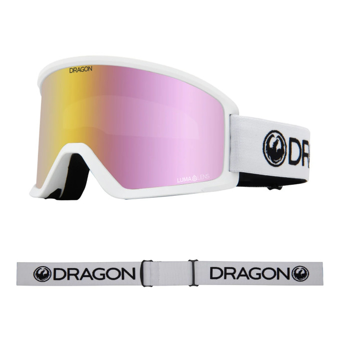 Dragon Gogle DX3 Otg Białe, Szybka Pink Ion