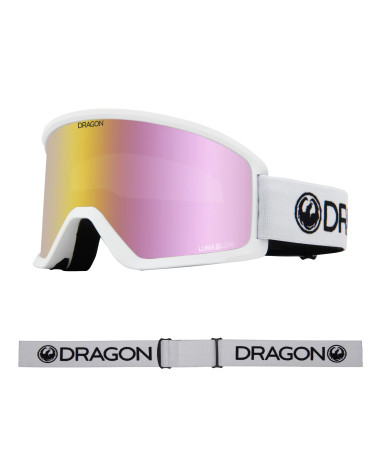 Dragon Gogle DX3 Otg Białe, Szybka Pink Ion