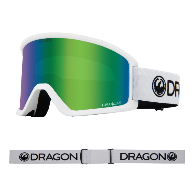 Dragon Gogle DX3 Otg Białe, Szybka Green Ion