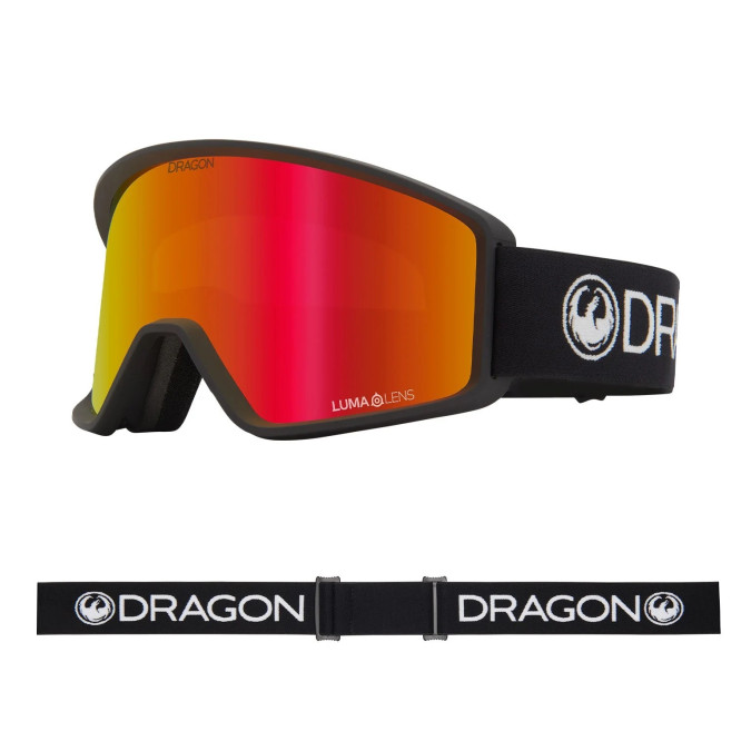 Dragon Gogle DXT Otg Czarne, Szybka Red Ion