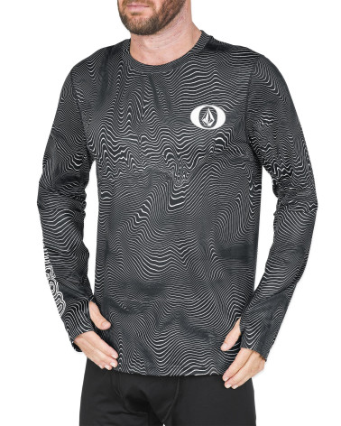 Volcom Męska Bluzka Termiczna V-Science Black Print