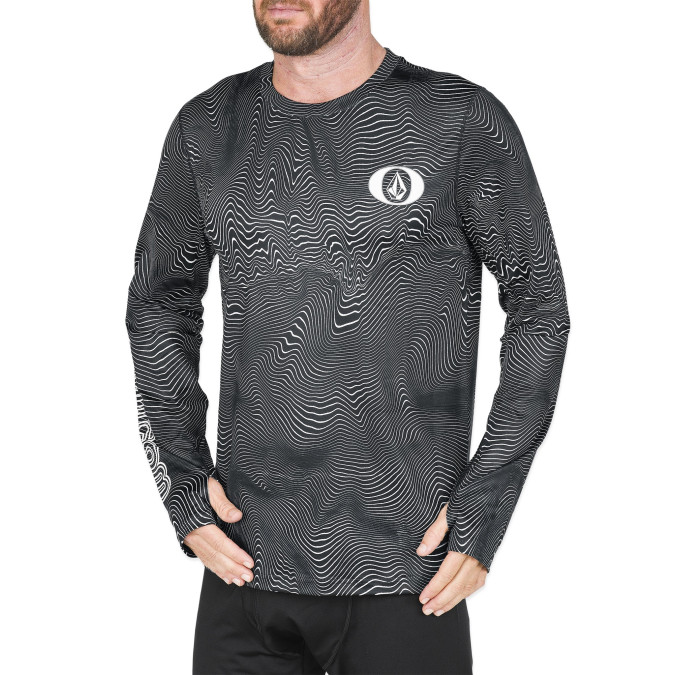 Volcom Męska Bluzka Termiczna V-Science Black Print