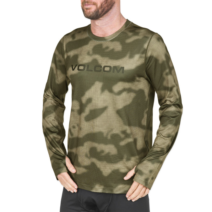 Volcom Męska Bluzka Termiczna V-Science Camouflage