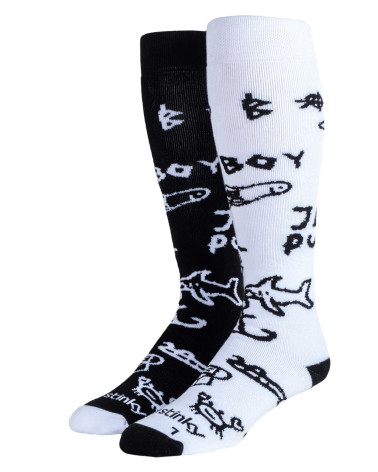 Stinky Skarpety Brewer "Bad Boy"  White/Black