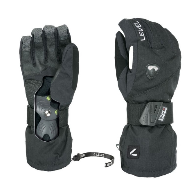 Level Meskie Rekawice z Ochraniaczem Fly Black