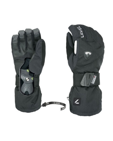 Level Meskie Rekawice z Ochraniaczem Fly Black