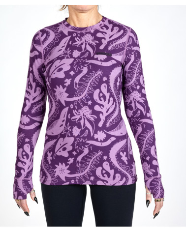 Airblaster Damska Bluzka Base Layer Blackberry Earth Life