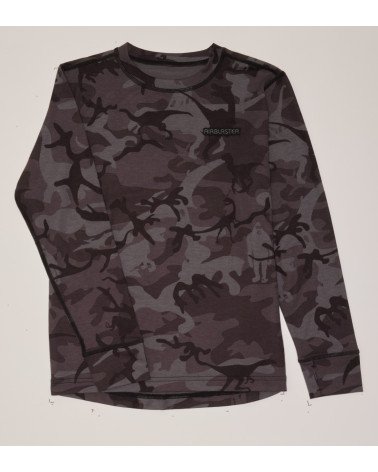 Airblaster Juniorska Bluzka Base Layer Black Dinoflage