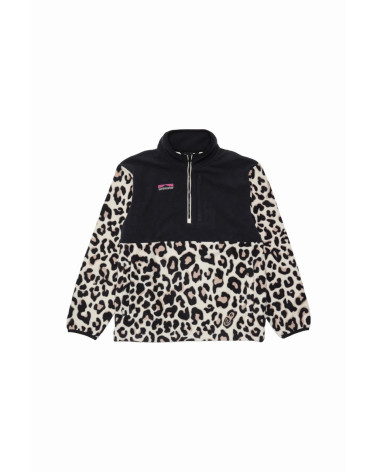 Airblaster Meski Polar Fleece Half Zip Snow Leopard