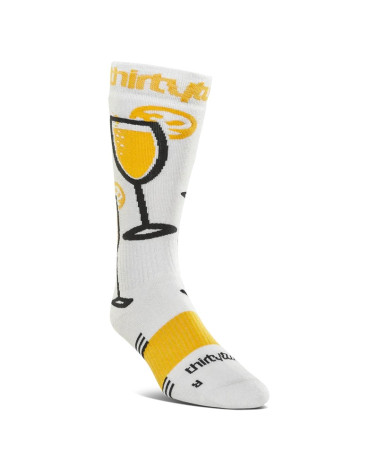 Thirty Two Damskie Skarpetki Double Yellow/White